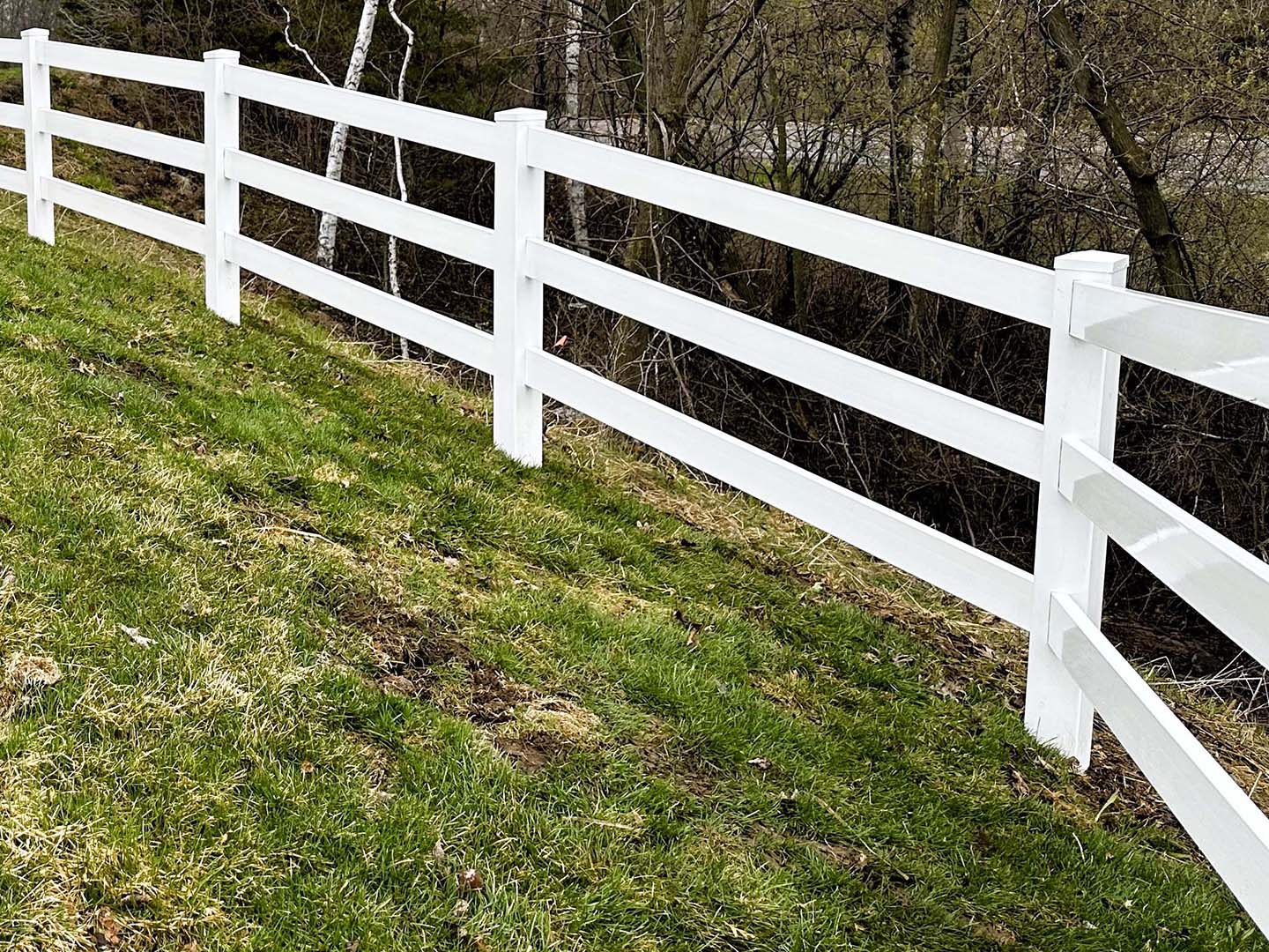 Photo of a post and rail fence from a Minneapolis Minnesota fence company