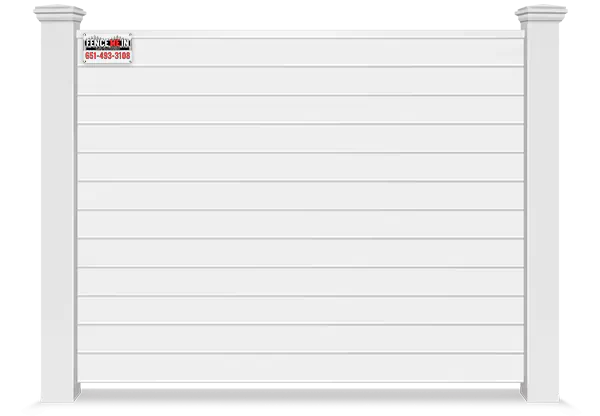 Vinyl Horizontal Fence in Minneapolis Minnesota