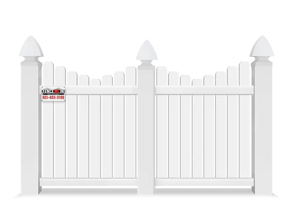Vinyl Scalloped Picket Fence in Minneapolis Minnesota