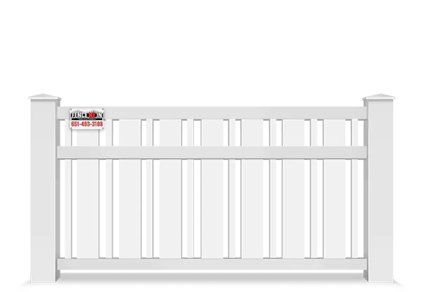 Vinyl Semi-Privacy Fence in Minneapolis Minnesota