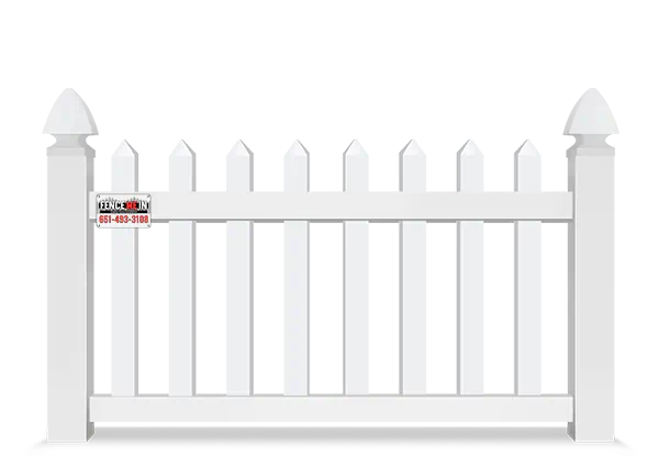 Vinyl Straight Picket Fence in Minneapolis Minnesota