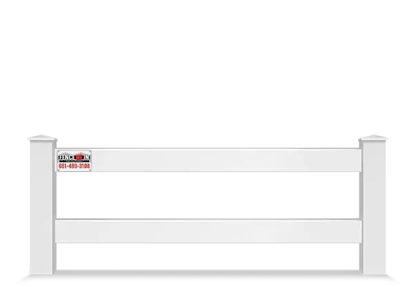 Vinyl Two-Rail Ranch Rail Fence in Minneapolis Minnesota