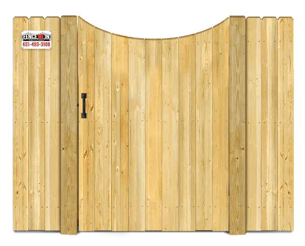 Concave top style gate  - Wood Gate