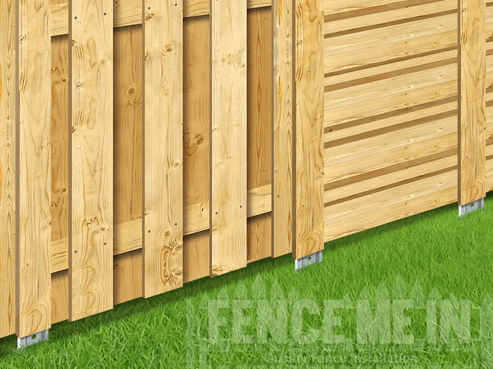 Metal posts for wood fence
