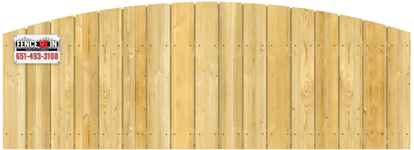 Convex Top Cut - Wood Fence Option