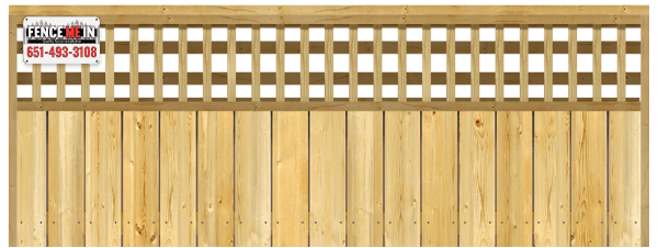 Lattice Top - Wood Fence Option