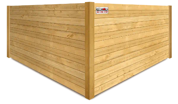 Wood Horizontal Fence - Minneapolis Minnesota