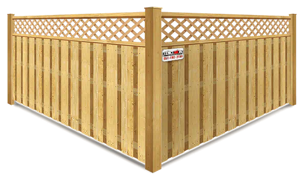Wood Lattice Top Fence - Minneapolis Minnesota