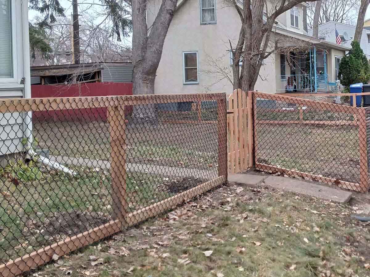 Chain Link & Wood Fence in Hugo, MN